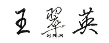 駱恆光王翠英行書個性簽名怎么寫