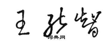 駱恆光王能智草書個性簽名怎么寫