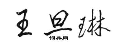 駱恆光王旦琳行書個性簽名怎么寫