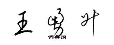 梁錦英王勇升草書個性簽名怎么寫