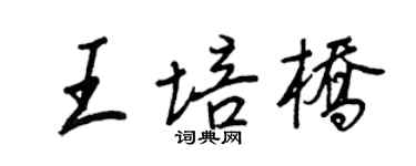 王正良王培橋行書個性簽名怎么寫