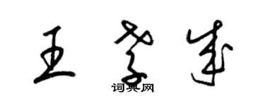 梁錦英王孝成草書個性簽名怎么寫