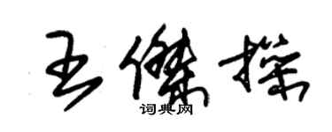 朱錫榮王傑操草書個性簽名怎么寫