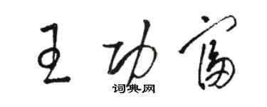 駱恆光王功富草書個性簽名怎么寫