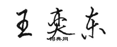 駱恆光王奕東行書個性簽名怎么寫