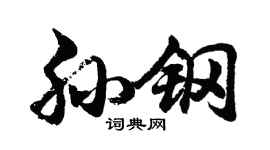 胡問遂孫鋼行書個性簽名怎么寫