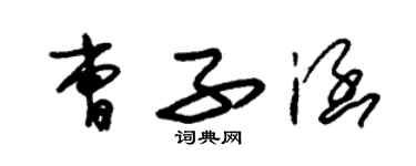 朱錫榮曹子涵草書個性簽名怎么寫