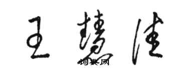 駱恆光王慧佳草書個性簽名怎么寫