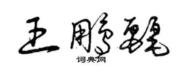 曾慶福王鵬麗草書個性簽名怎么寫