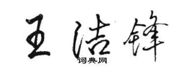 駱恆光王潔鋒行書個性簽名怎么寫