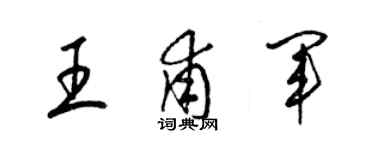 梁錦英王甫軍草書個性簽名怎么寫