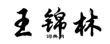胡問遂王錦林行書個性簽名怎么寫