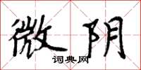 周炳元微陰楷書怎么寫