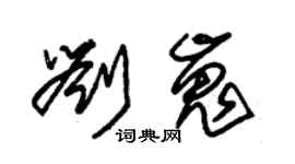 朱錫榮劉嵬草書個性簽名怎么寫
