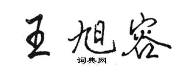 駱恆光王旭容行書個性簽名怎么寫