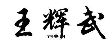 胡問遂王輝武行書個性簽名怎么寫