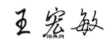 駱恆光王宏敏行書個性簽名怎么寫