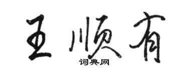 駱恆光王順有行書個性簽名怎么寫