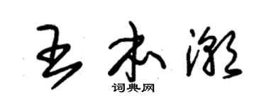 朱錫榮王本潮草書個性簽名怎么寫