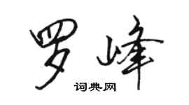 駱恆光羅峰行書個性簽名怎么寫