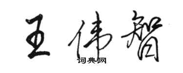 駱恆光王偉智行書個性簽名怎么寫