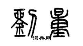 曾慶福劉量篆書個性簽名怎么寫