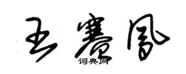 朱錫榮王賽鳳草書個性簽名怎么寫