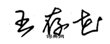 朱錫榮王存花草書個性簽名怎么寫