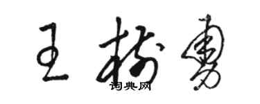 駱恆光王樹勇草書個性簽名怎么寫
