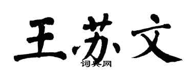 翁闓運王蘇文楷書個性簽名怎么寫