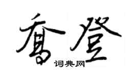 王正良喬登行書個性簽名怎么寫