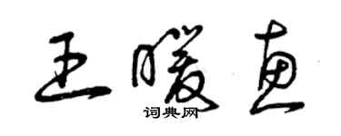 曾慶福王暖惠草書個性簽名怎么寫