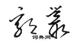 駱恆光郭叢草書個性簽名怎么寫