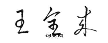 駱恆光王全來草書個性簽名怎么寫