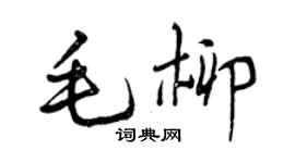 曾慶福毛柳行書個性簽名怎么寫