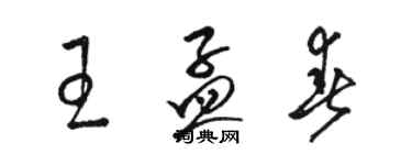 駱恆光王孟春草書個性簽名怎么寫