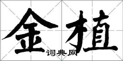 翁闓運金植楷書怎么寫