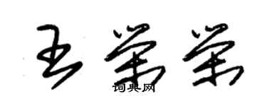 朱錫榮王榮榮草書個性簽名怎么寫