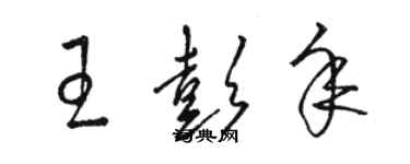 駱恆光王彭年草書個性簽名怎么寫