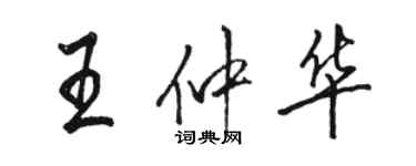 駱恆光王仲華行書個性簽名怎么寫