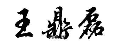 胡問遂王鼎磊行書個性簽名怎么寫