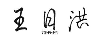 駱恆光王日洪行書個性簽名怎么寫