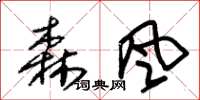 朱錫榮森風草書怎么寫