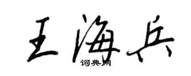 王正良王海兵行書個性簽名怎么寫