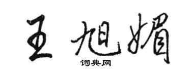 駱恆光王旭媚行書個性簽名怎么寫