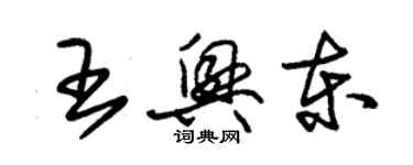 朱錫榮王興東草書個性簽名怎么寫