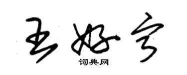 朱錫榮王好寧草書個性簽名怎么寫