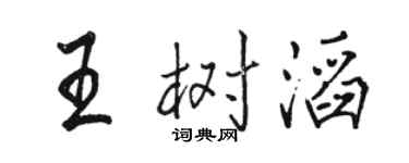 駱恆光王樹滔行書個性簽名怎么寫