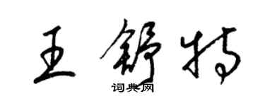 梁錦英王舒特草書個性簽名怎么寫