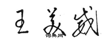 駱恆光王美威草書個性簽名怎么寫